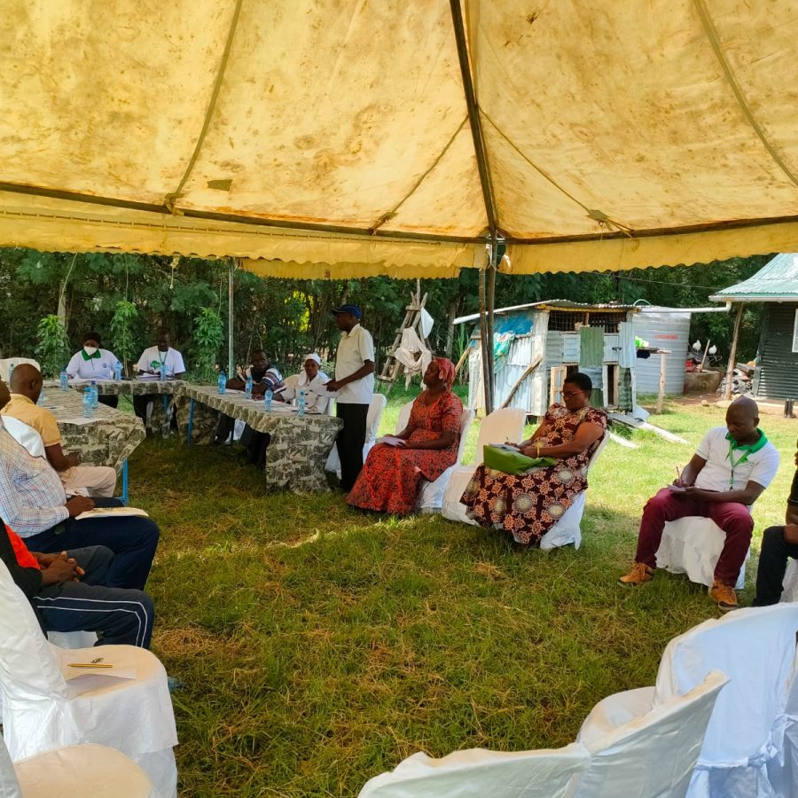 Farmers meeting at Victoria fresh premises